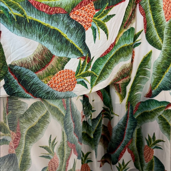 Farm Rio Forest Palm long-sleeve plunging neckline maxi dress XS - Picture 4 of 8